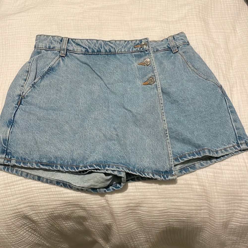Zara Light Blue Denim Skirt